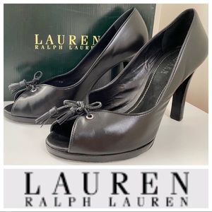 LAUREN Ralph Lauren tassel peep toe heel